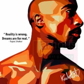 Pop Art Wall Decoration Drawing (Tupac Shakur) modern abstract painting decor