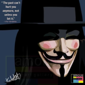 Pop Art Wall Decoration Drawing (V for Vendetta)modern abstract painting decor