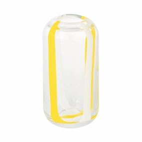 Pop Stripe Flower Vase Medium Yellownordic minimalist vase