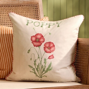 Poppy Printed Outdoor Cushion Redbedding sets ,throw blankets 