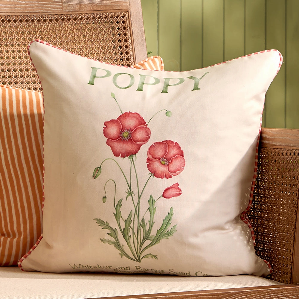 Poppy Printed Outdoor Cushion Redbedding sets ,throw blankets 