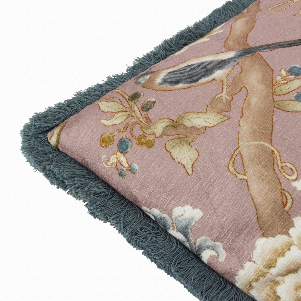 Porcelain Garden Chenille Cushion Blush