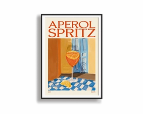 Poster Hub - Aperol Art Framedmodern abstract painting decor