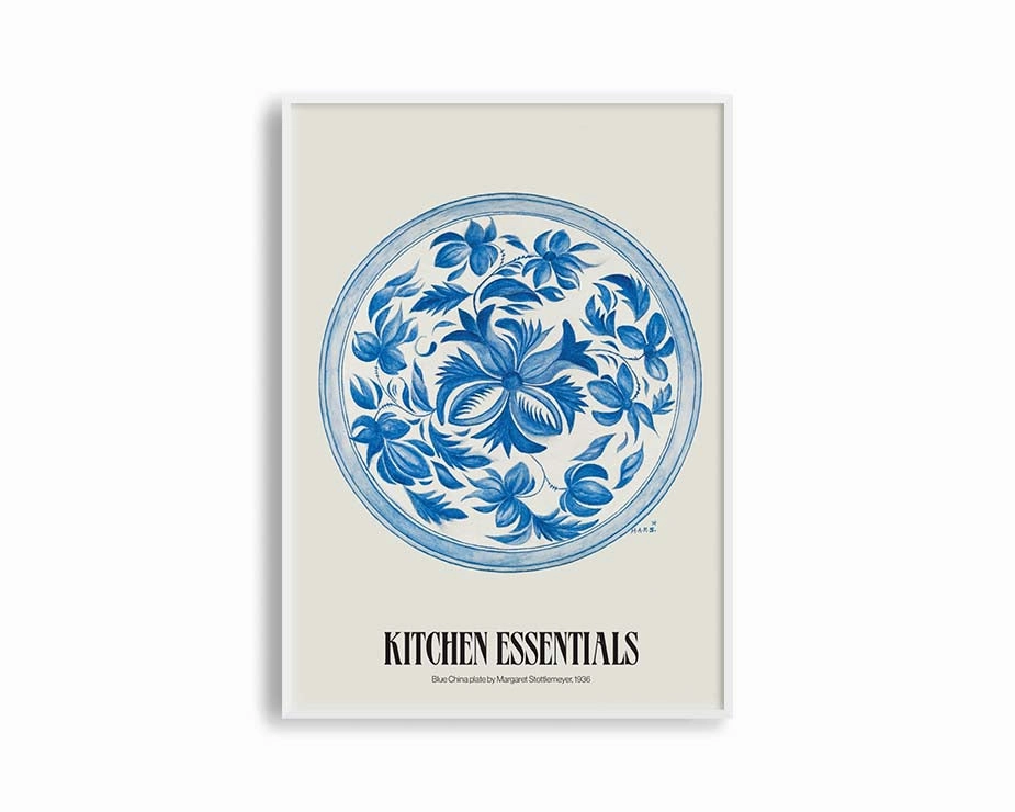 Poster Hub - Blue China Plate Poster
