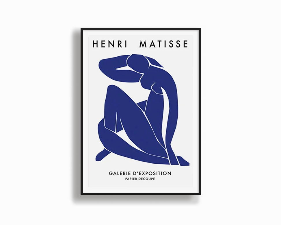 Poster Hub - Henri Mattisse Bleue Art Framedmodern abstract painting decor