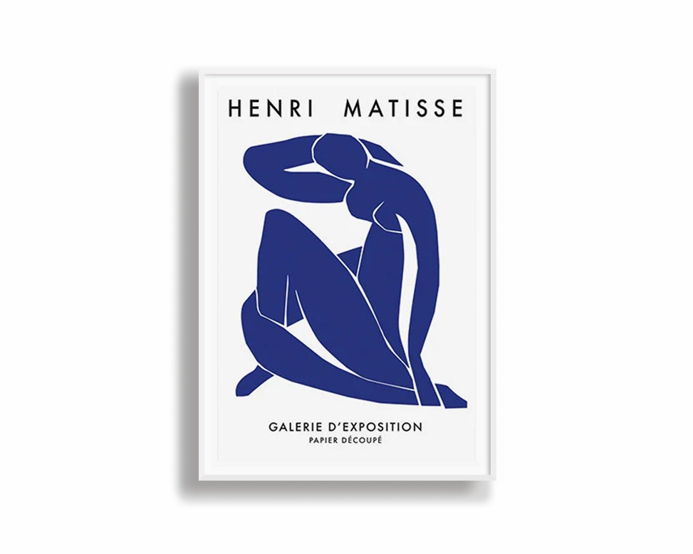 Poster Hub - Henri Mattisse Bleue Art Framed