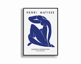 Poster Hub - Henri Mattisse Bleue Art Framedmodern abstract painting decor