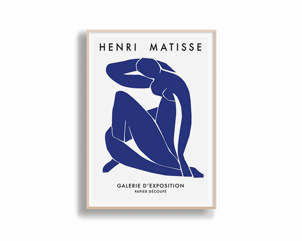 Poster Hub - Henri Mattisse Bleue Art Framed