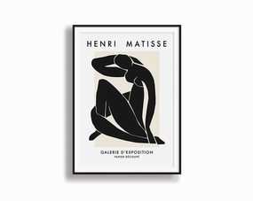 Poster Hub - Henri Mattisse Noir Art Framedmodern abstract painting decor