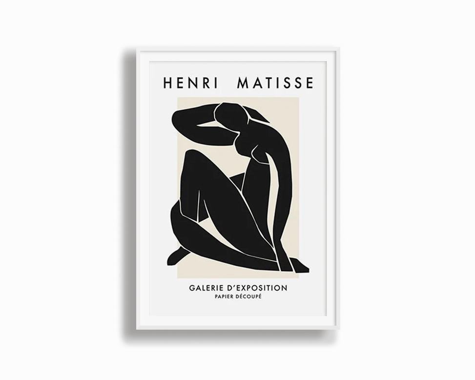 Poster Hub - Henri Mattisse Noir Art Framed