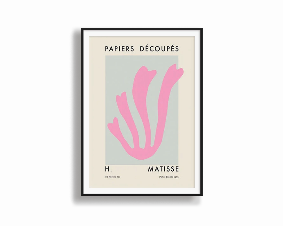 Poster Hub - Matisse Cutout Pinkmodern abstract painting decor