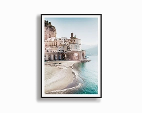 Poster Hub - Morning In Amalfi Art Framedmodern abstract painting decor