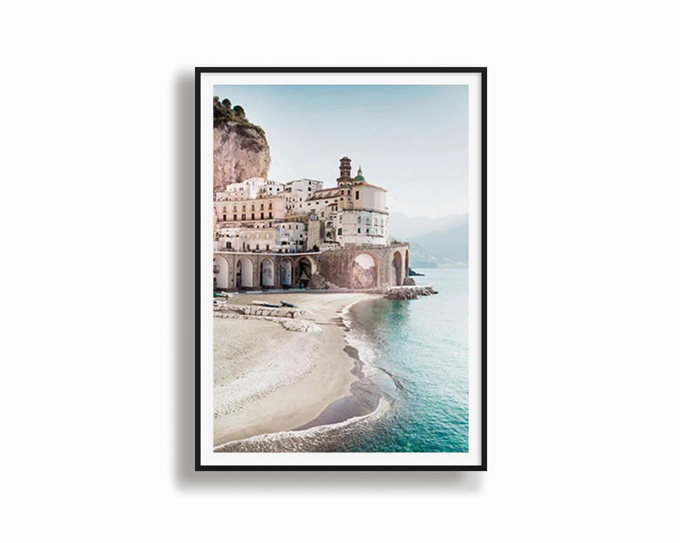 Poster Hub - Morning In Amalfi Art Framedmodern abstract painting decor