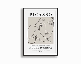 Poster Hub - Picasso Croquis Art Framednordic style wall decor