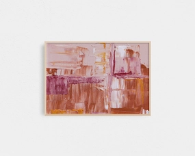 Poster Hub - Pink Abstract Art Framednordic style wall decor