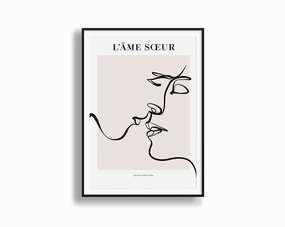 Poster Hub - Soulmate Art Framednordic style wall decor