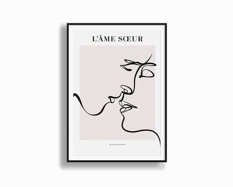 Poster Hub - Soulmate Art Framednordic style wall decor