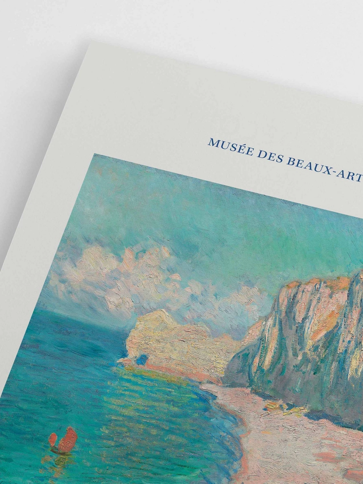 Poster Hub - The Beach and the Falaise d'Amont by Claude Monet