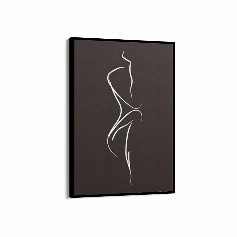 Poster Hub - Thinking Line Art Framed