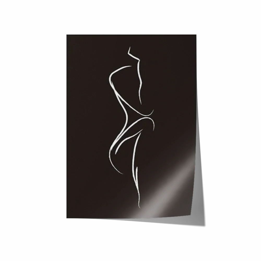Poster Hub - Thinking Line Art Framed