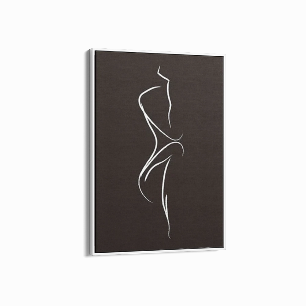 Poster Hub - Thinking Line Art Framed