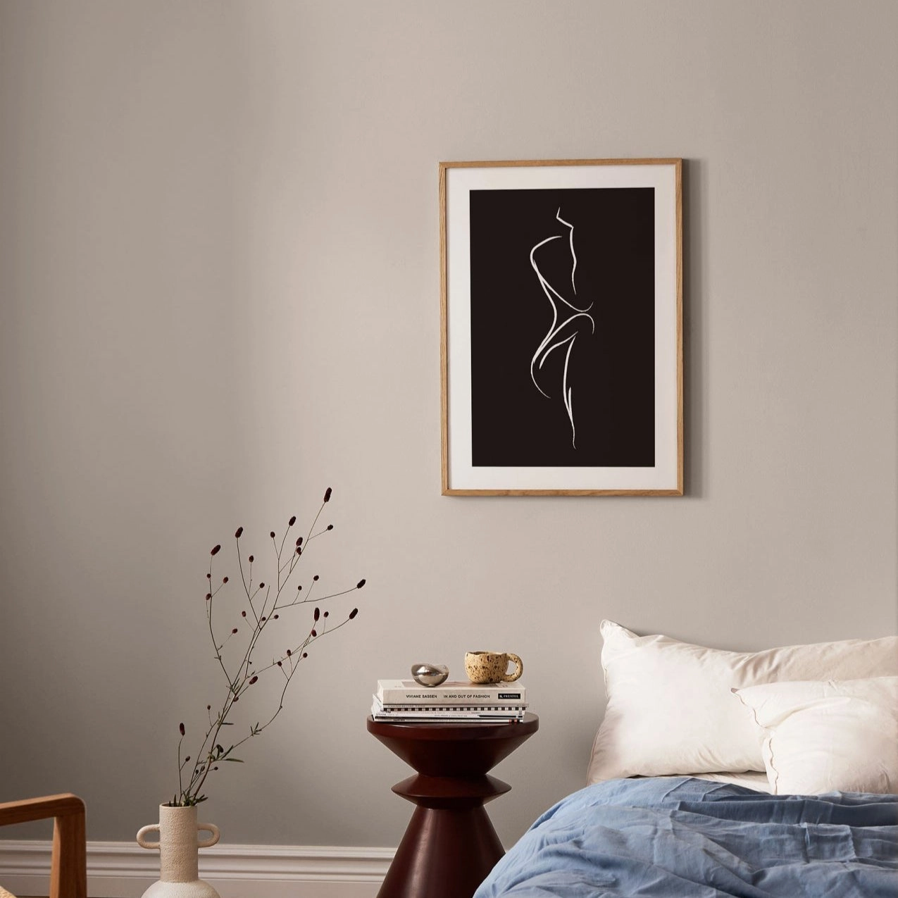 Poster Hub - Thinking Line Art Framed