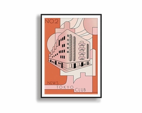 Poster Hub - Tokyo News Club Art Framedmodern abstract painting decor
