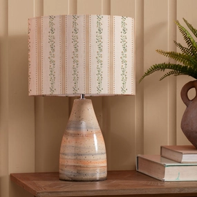 Primavera Eva & Japura Complete Table Lamp Sandstone/Melbareplacement lampshade,White Linen Drum Lampshade for Table or Floor Lamp