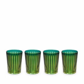 Prism Highball Glasses - Green (Set of 4)glass cups ,personalized mugs 