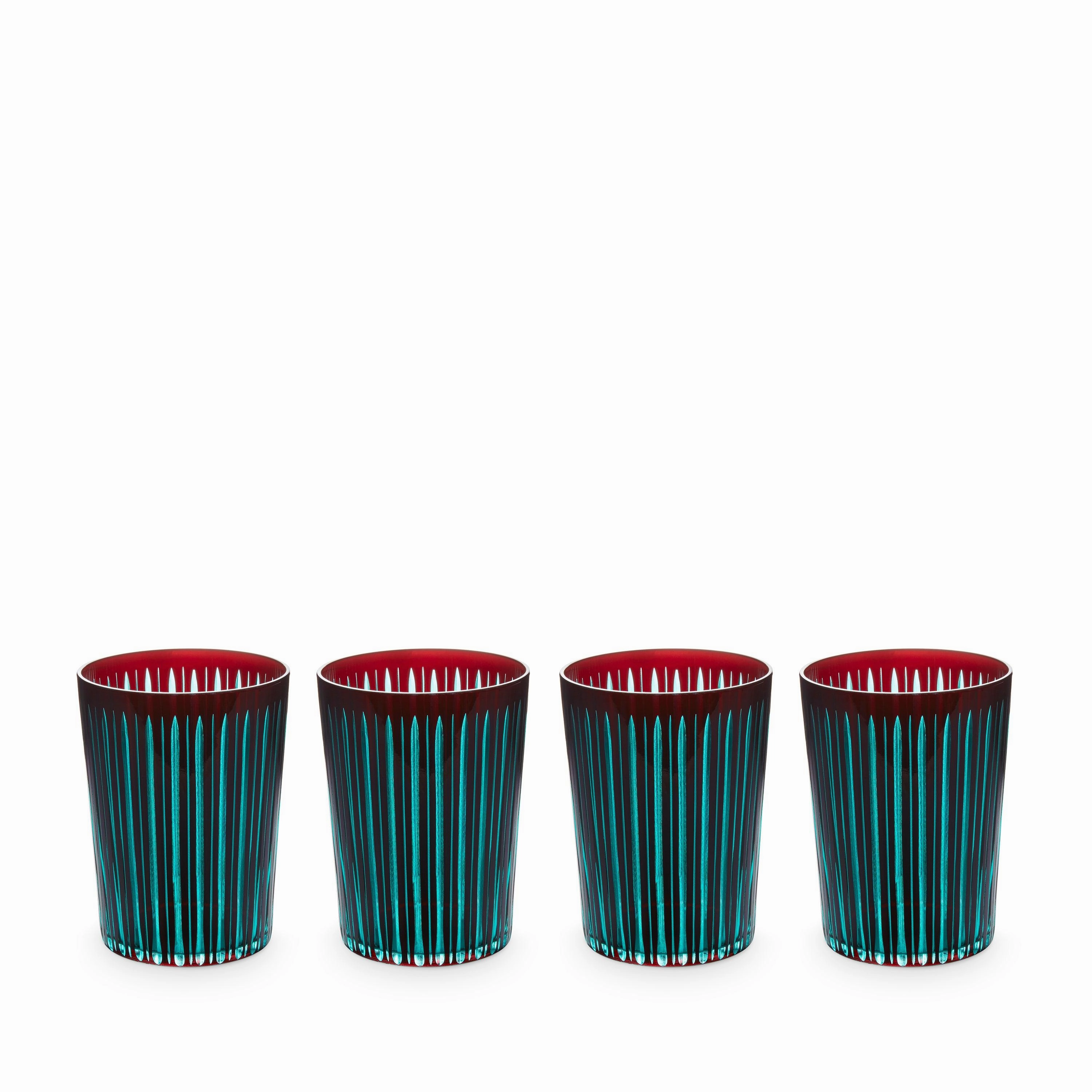 Prism Highball Glasses-Bordeaux (Set of 4)glass cups ,personalized mugs 