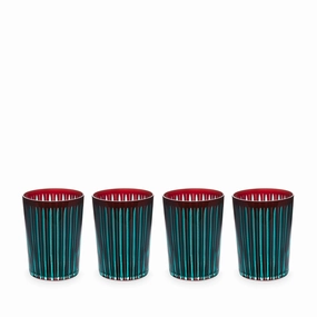 Prism Highball Glasses-Bordeaux (Set of 4)glass cups ,personalized mugs 