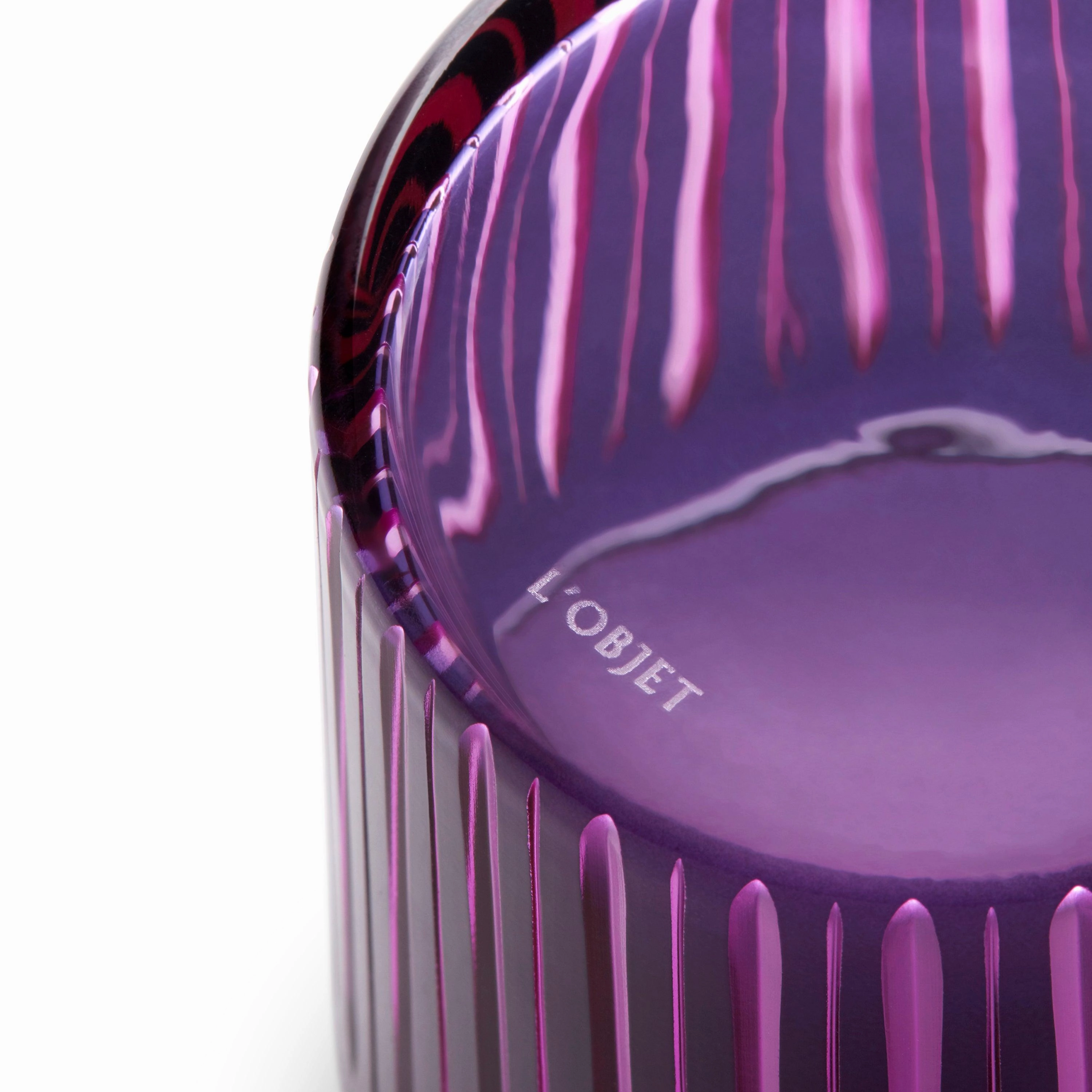 Prism Highball Glasses- Purple (Set of 4)
