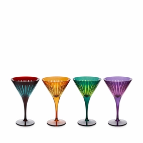 Prism Martini Glasses - Assorted (Set of 4)glass cups ,personalized mugs 