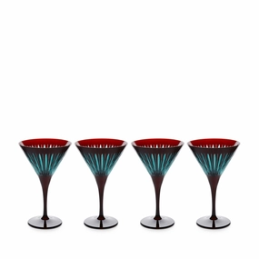 Prism Martini Glasses - Bordeaux (Set of 4)glass cups ,personalized mugs 