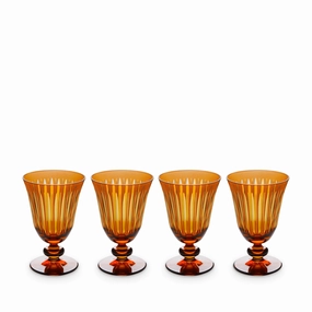 Prism Wine Glasses - Amber (Set of 4)glass cups ,personalized mugs 