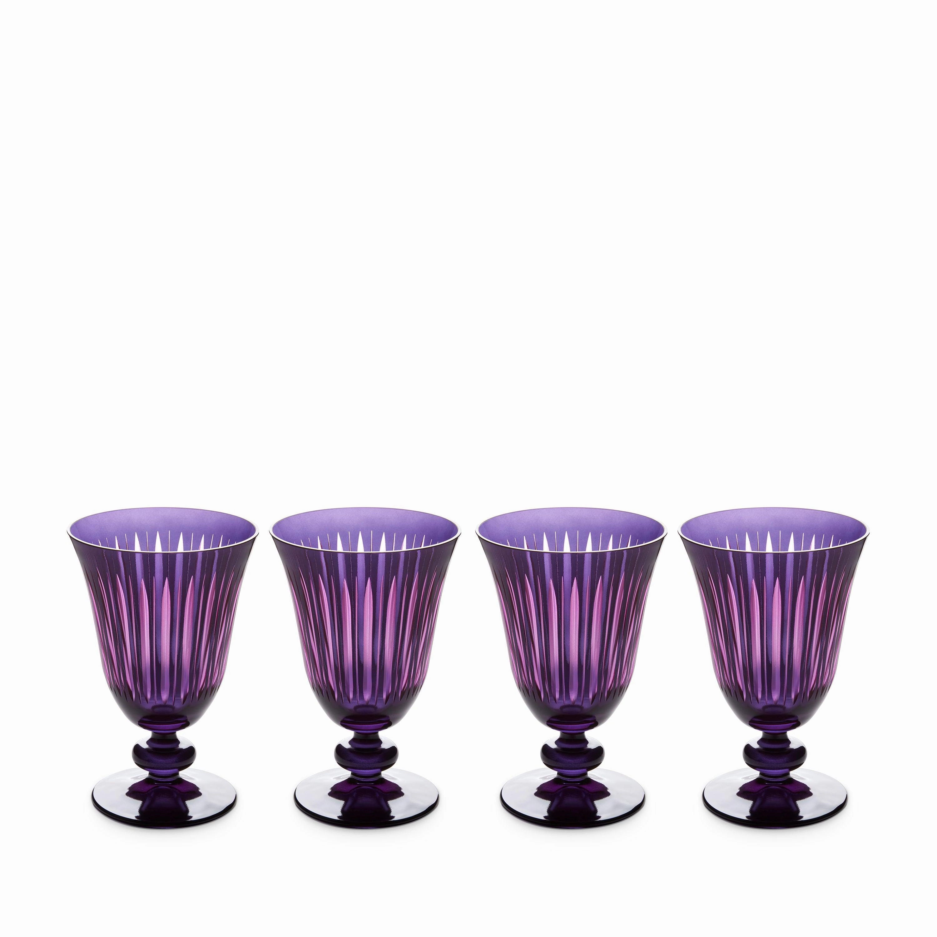 Prism Wine Glasses - Purple (Set of 4)glass cups ,personalized mugs 