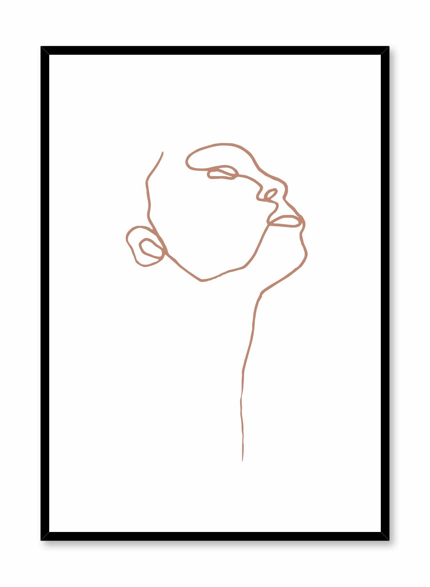 Profile with Beige Lines, Posterpop culture themed posters