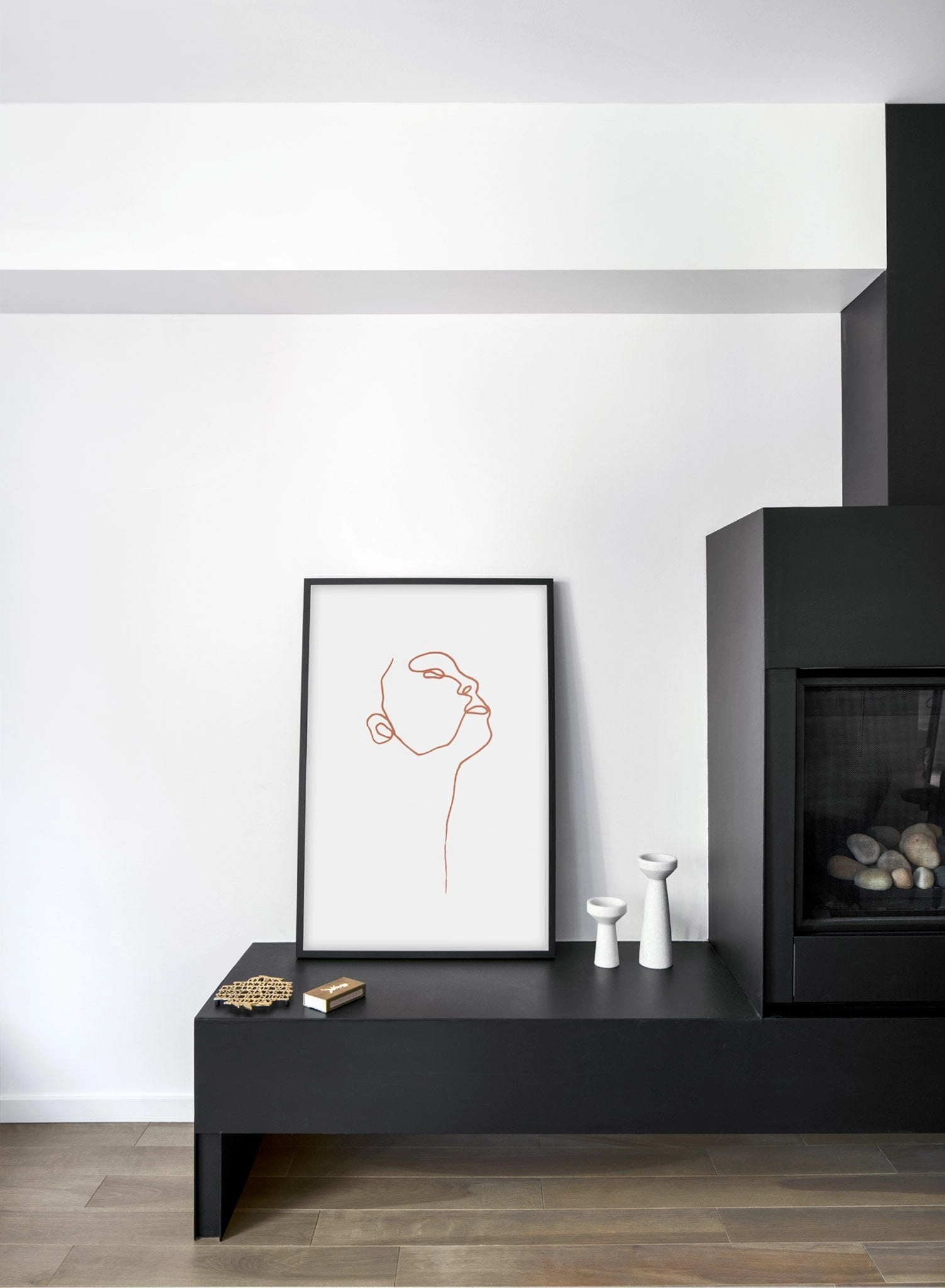 Profile with Beige Lines, Poster