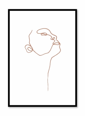 Profile with Beige Lines, Posterpop culture themed posters
