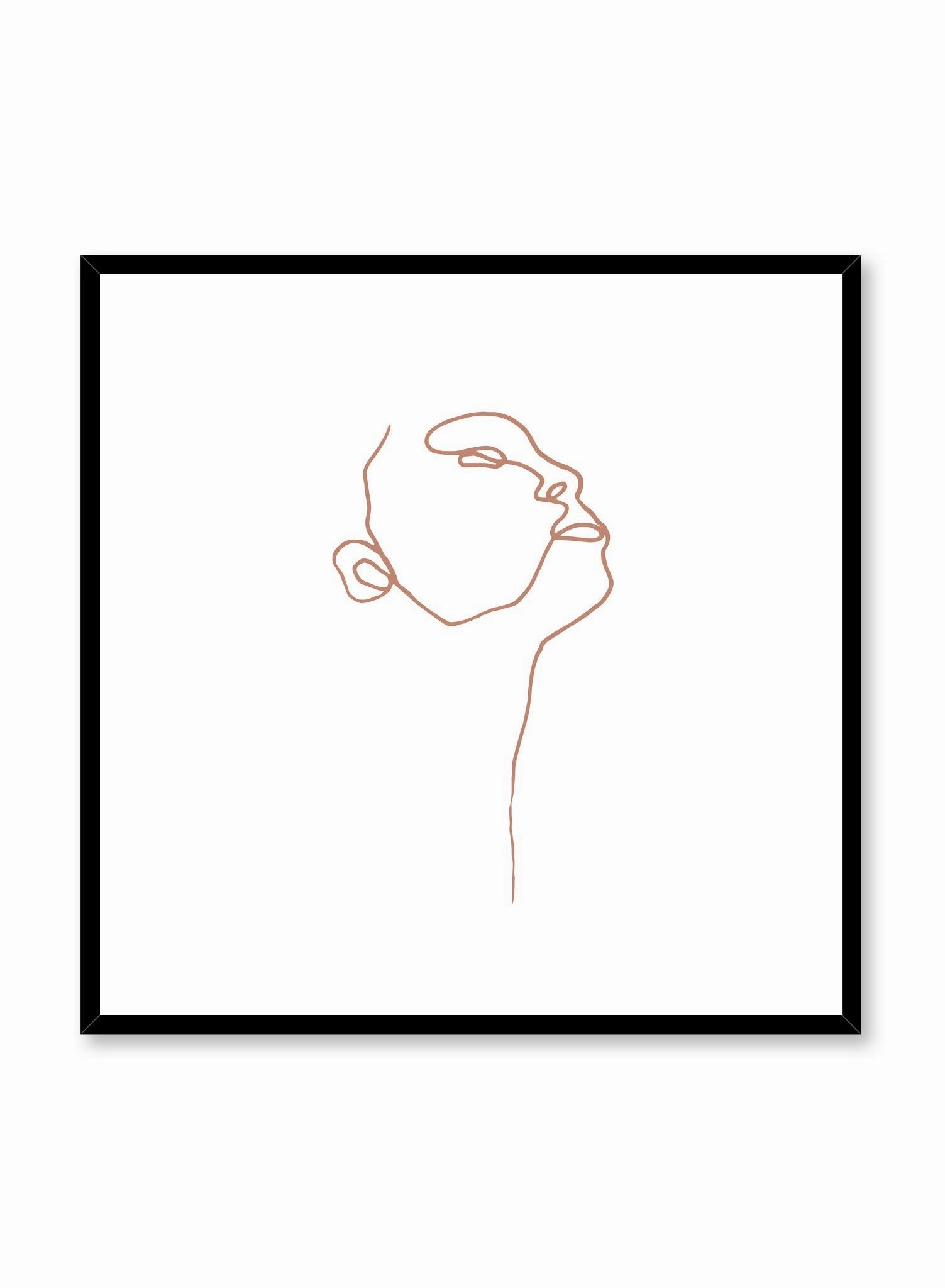 Profile with Beige Lines, Poster