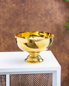 Prosperous Kuber Gold Plated Serving Bowl - 10"modern kitchen decor ,kitchen dinner set ,dinnerware 