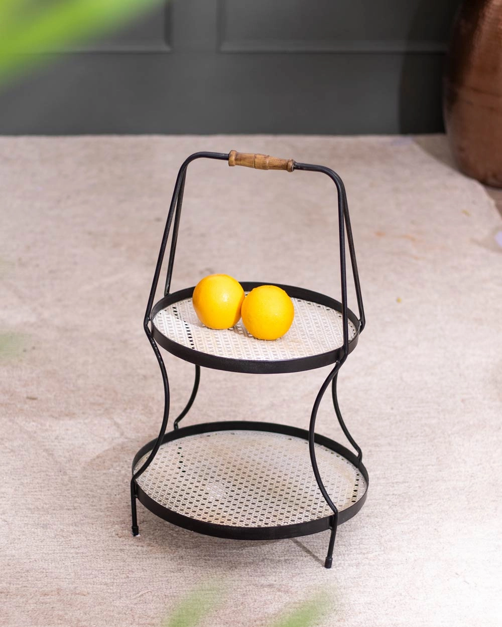 Provence 2-Tier Basket Storage Rackmodern kitchen decor ,kitchen dinner set ,dinnerware 