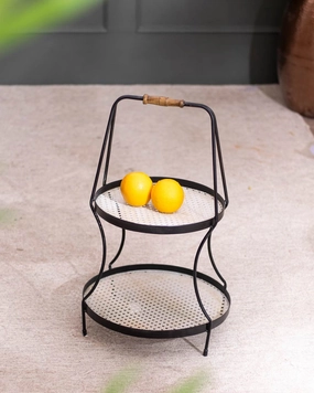 Provence 2-Tier Basket Storage Rackmodern kitchen decor ,kitchen dinner set ,dinnerware 
