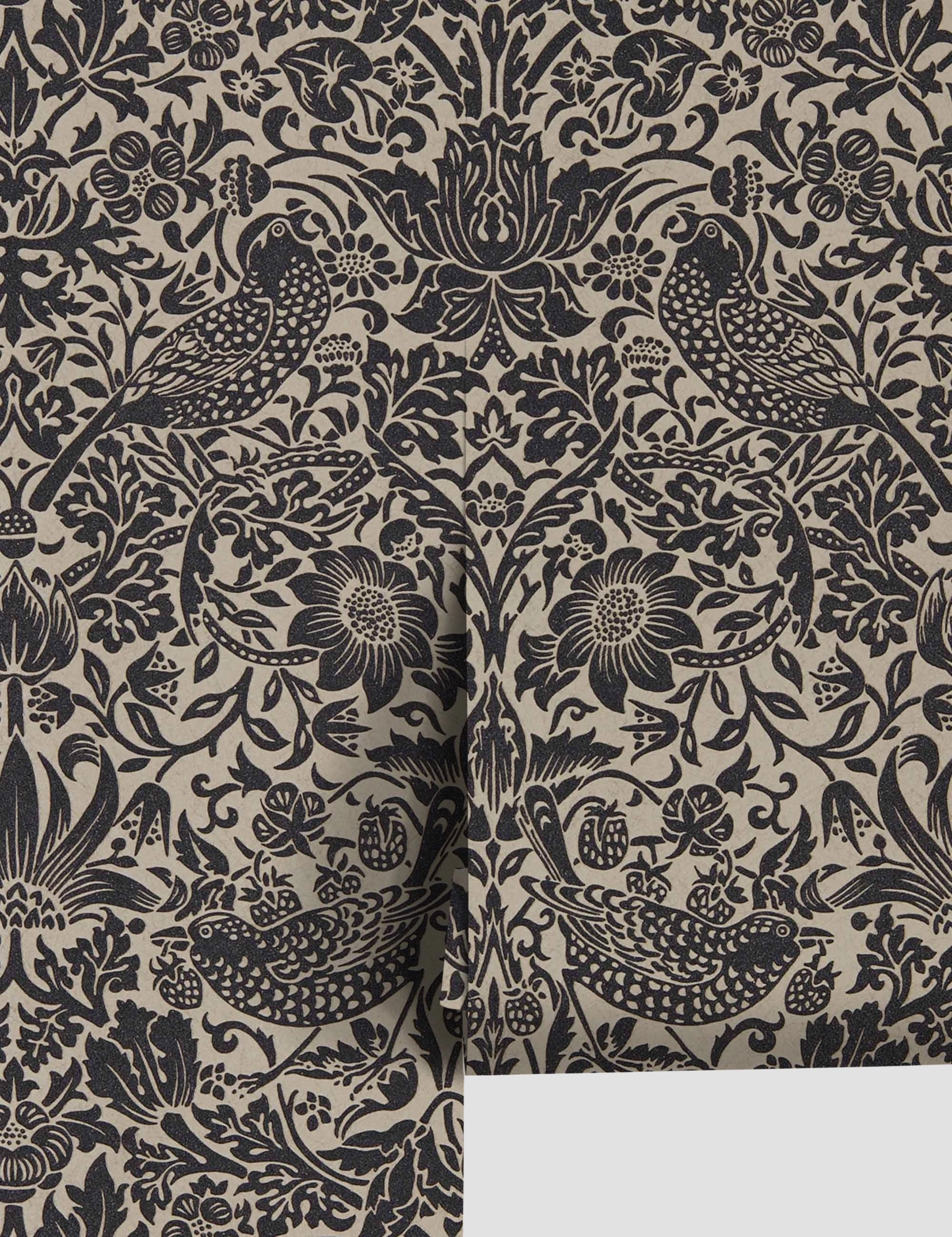 Pure Strawberry Thief Wallpaper by Morris & Co.nordic style wall decor