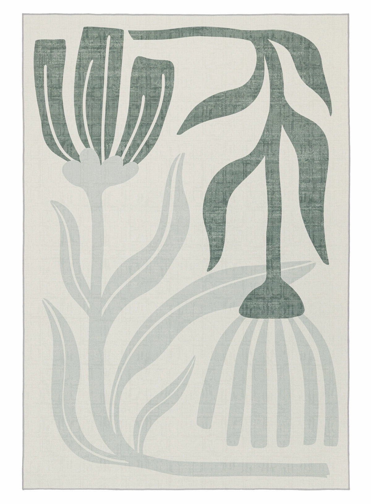 Quella Green Botanical Washable Rugmodern color block patchwork rug