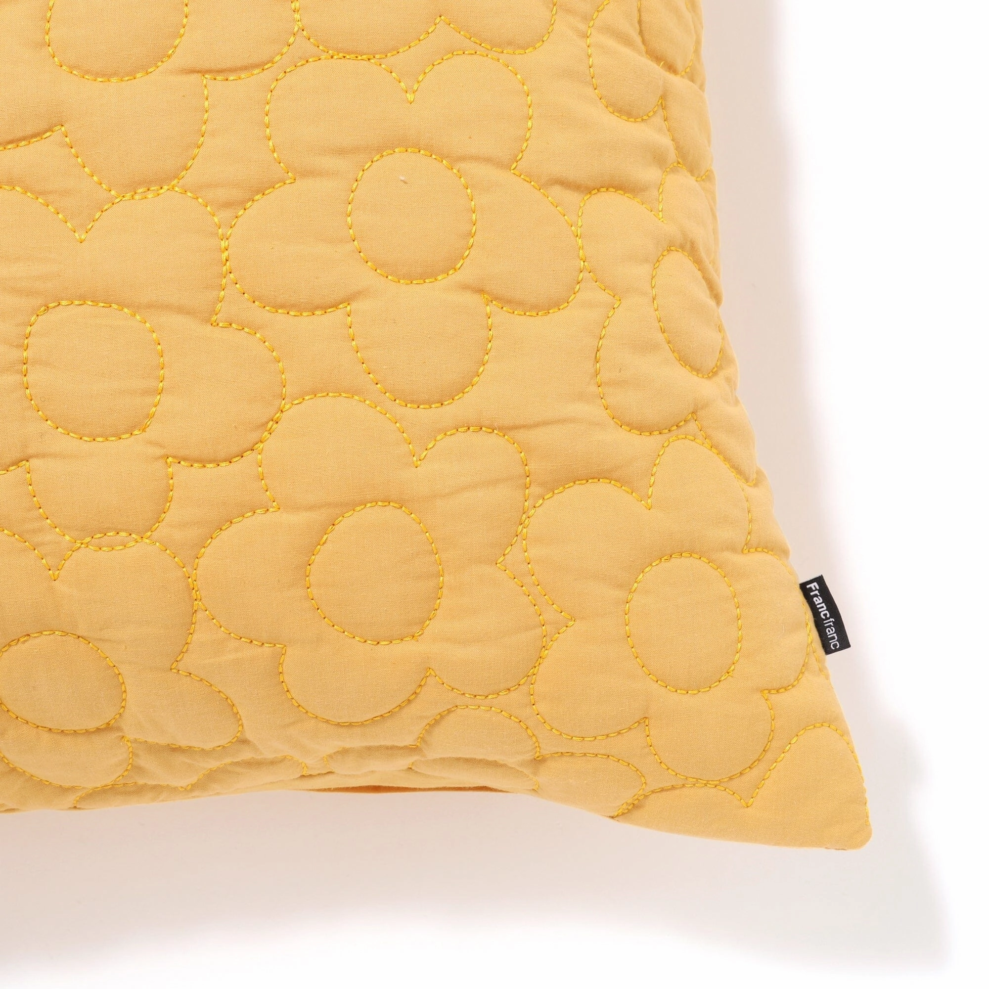 Quilt Flower Cushion Cover 450 X 450 Yellow