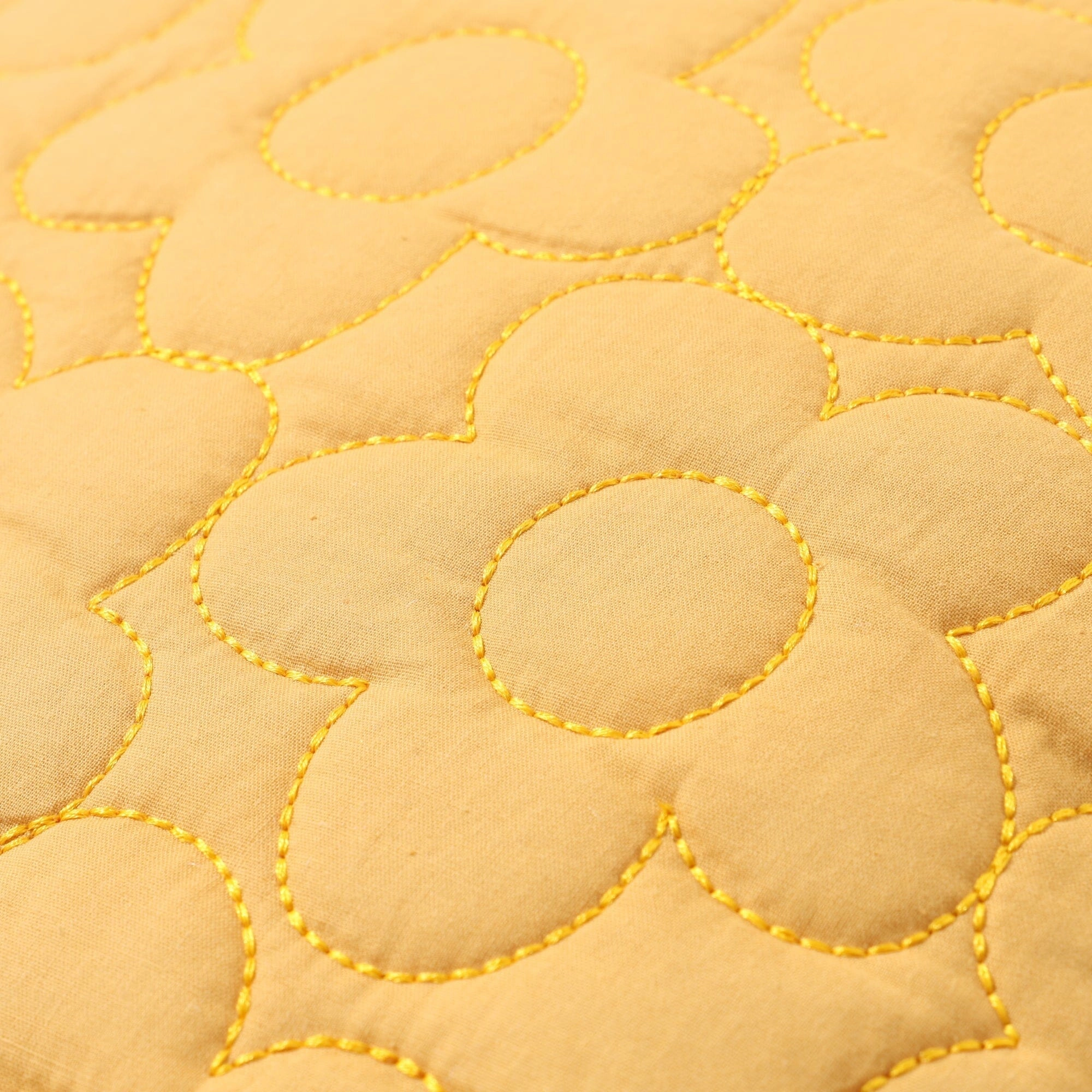 Quilt Flower Cushion Cover 450 X 450 Yellow