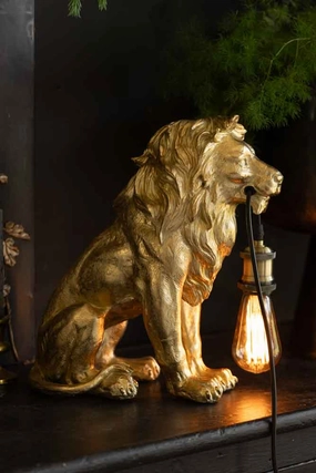 Quirky Gold Lion Lampkids table lamp,modern table lamp