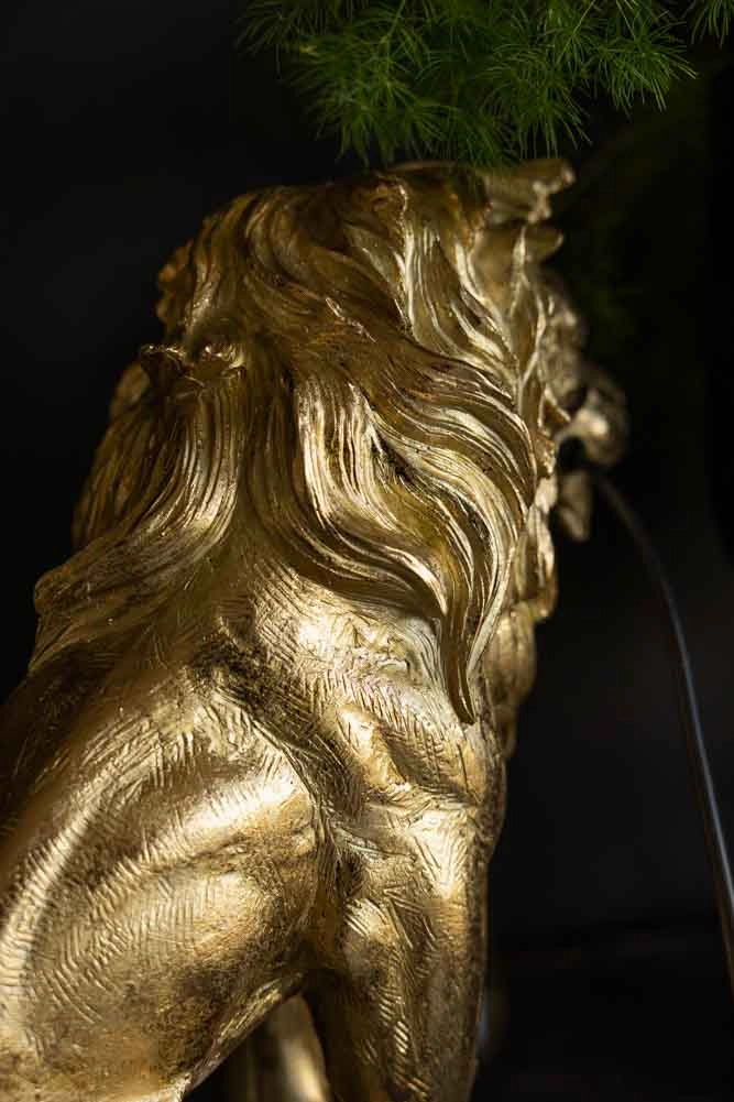 Quirky Gold Lion Lamp