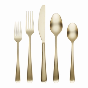 Rafael Champagne Satin 20 Piece Flatware Seteco-friendly bamboo fiber tableware set 